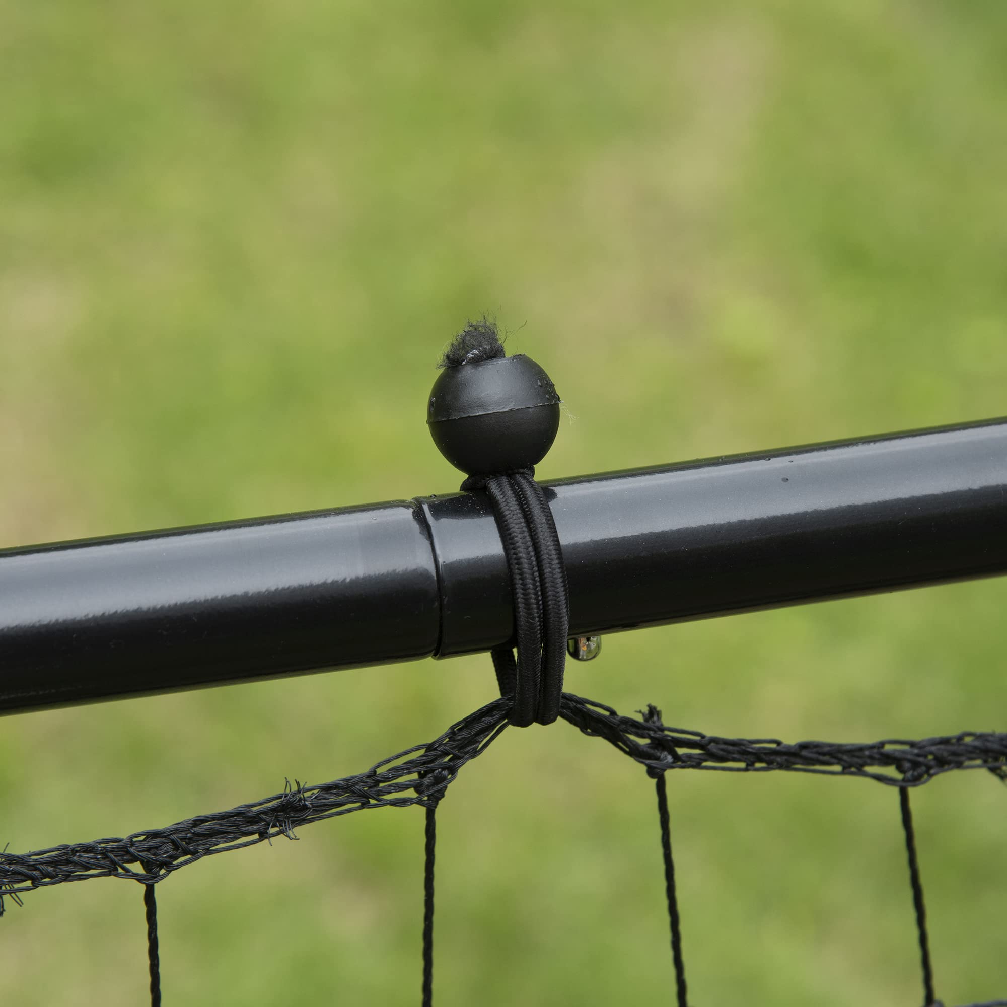 HOMCOM Filet de Rebond en métal avec Angle réglable 20 Cordes élastiques pour Football Tennis Handball 96 x 80 x 96 cm