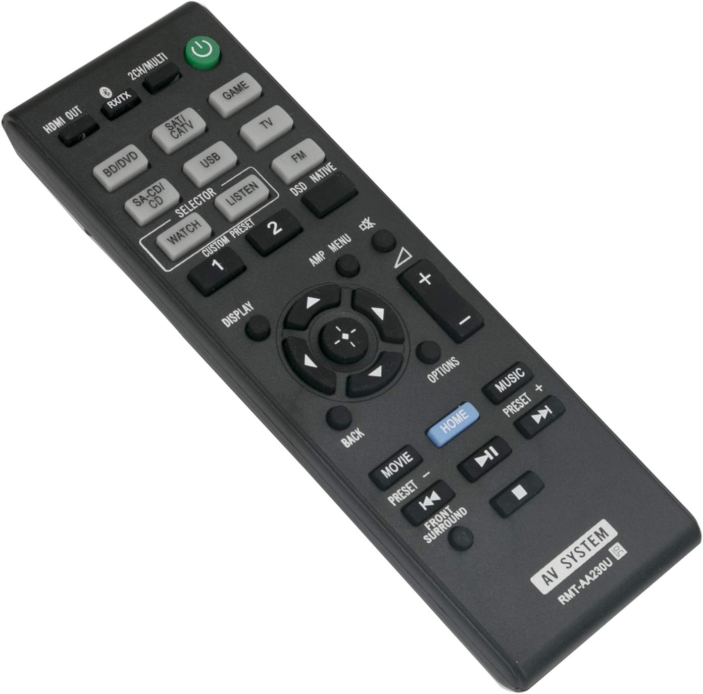 VINABTY RMT-AA230U Remote Control replacement fit for SONY STR-DN1070 STR-DN1080 AV receiver, Black - Image 5
