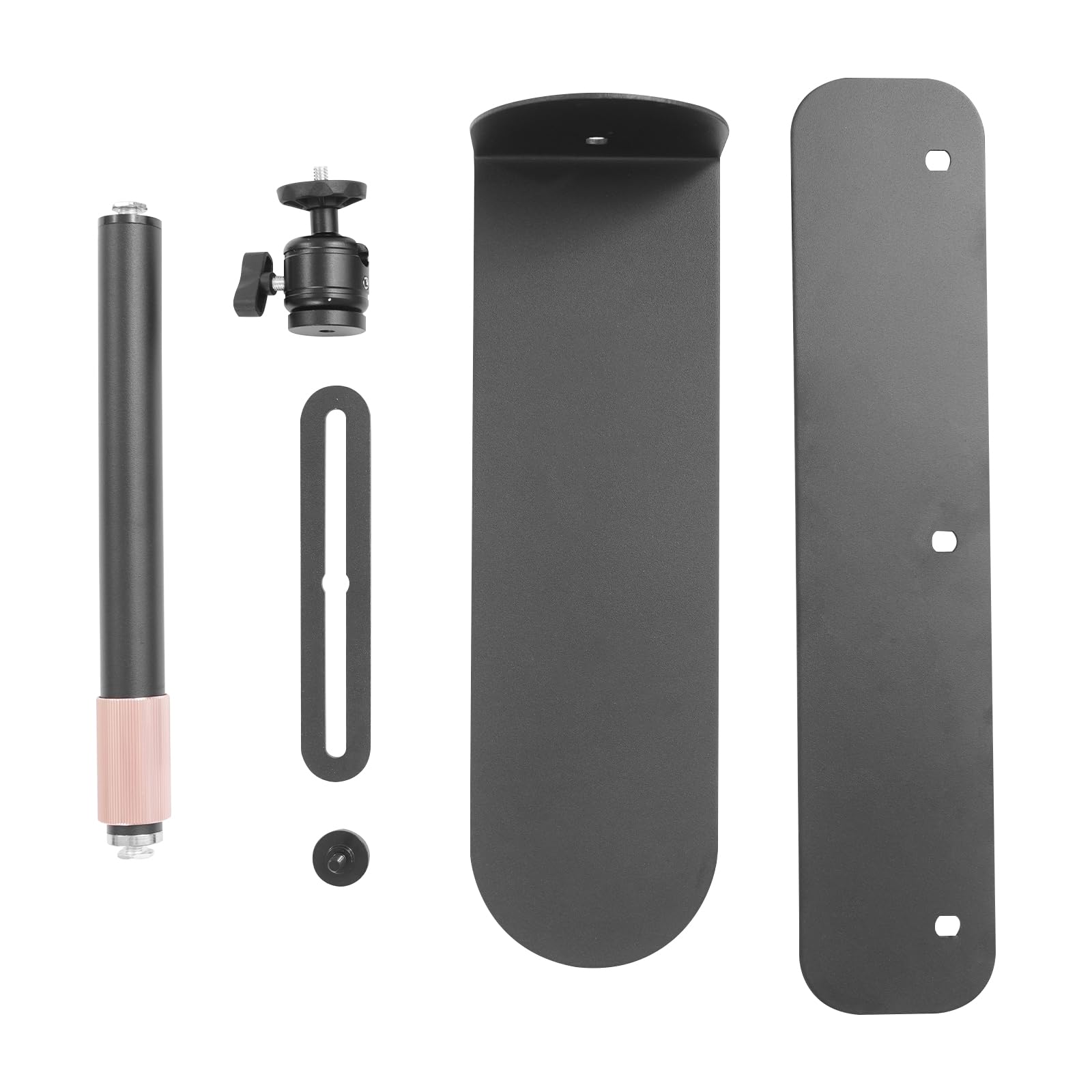 Support de projecteur, pivotant à 360°, réglable en hauteur, support de projecteur caché avec interface à vis 1/4", mini support de sol pour lit et canapé, noir