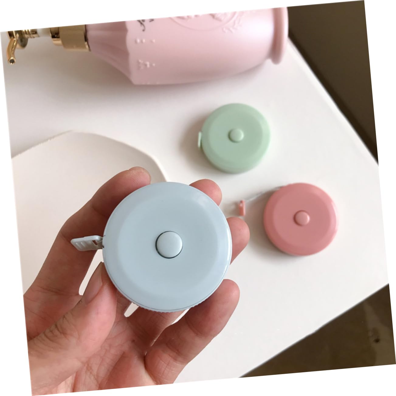 SHINEOFI 9 Piezas de medida métrica retráctil mini métrica corporal 1. 5 metros regla de medida accesorios de prueba de longitud