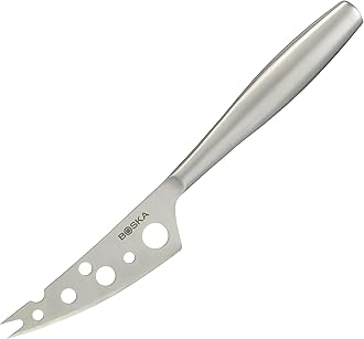 Stainless Steel Cheese Knife - Copenhagen Nr.2 For All Types of Cheese - Multi-Functional Cheese Slicer - Handheld Slicer - Silver Non-Stick - Dishwasher Safe - For Kitchen Cooking