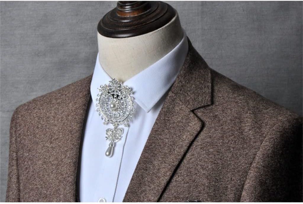Cravatte, Abito da Sposo Papillon da Sposa Camicie Bianche da Donna da Uomo da Uomo Colletto da testimone dello Sposo Fiori (Color : D, Size : 6.2 * 10.5cm)