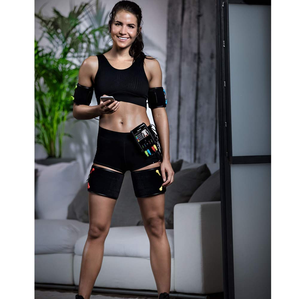 Beurer EM 95 EMS homeSTUDIO Muskelstimulationsgerät, High End EMS Trainingsgerät für zu Hause mit App und Virtual Coach, inklusive Manschetten und Elektroden
