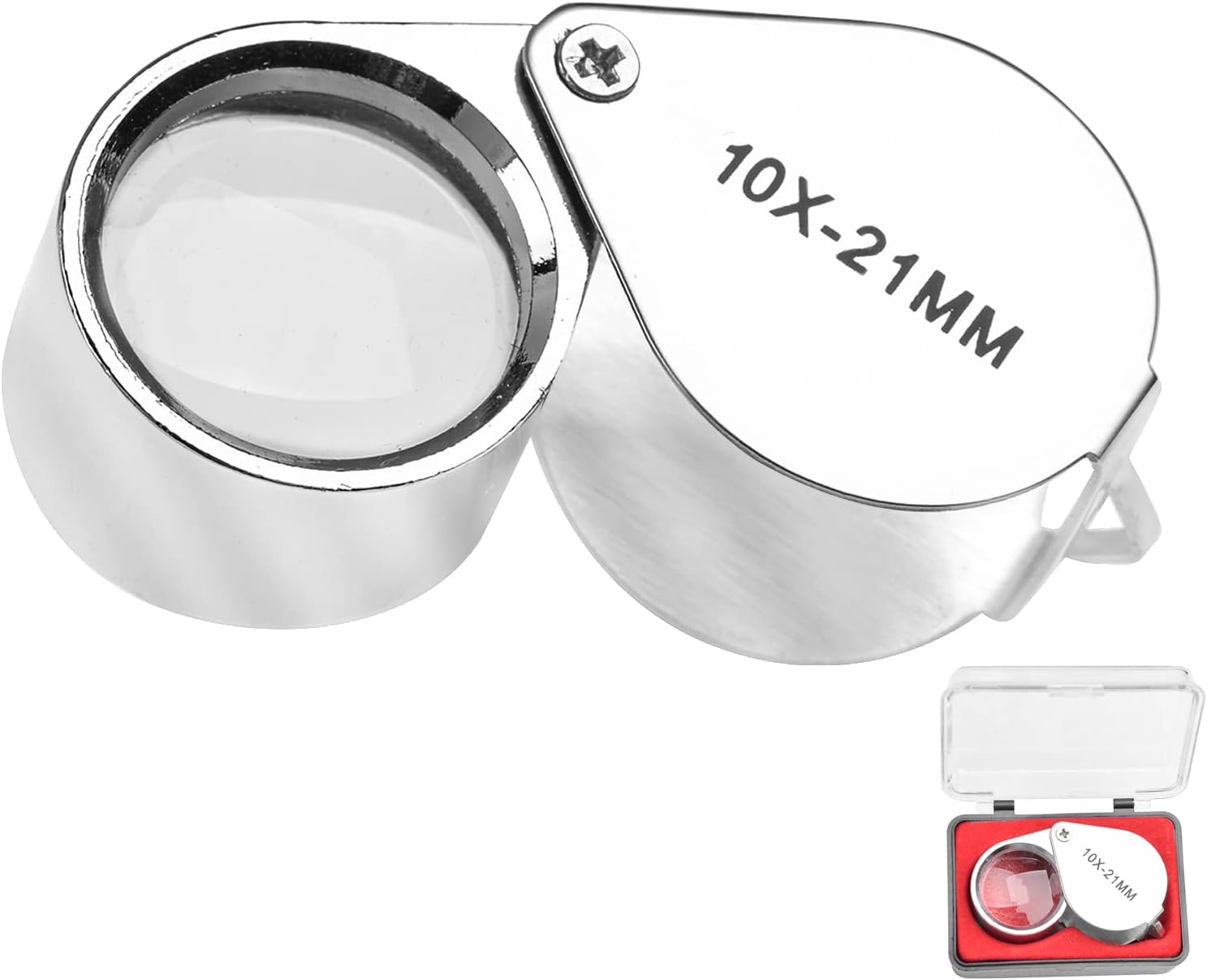 Jewellers Loupe Magnifying Glass, 10X Handheld Magnifier Jewelers