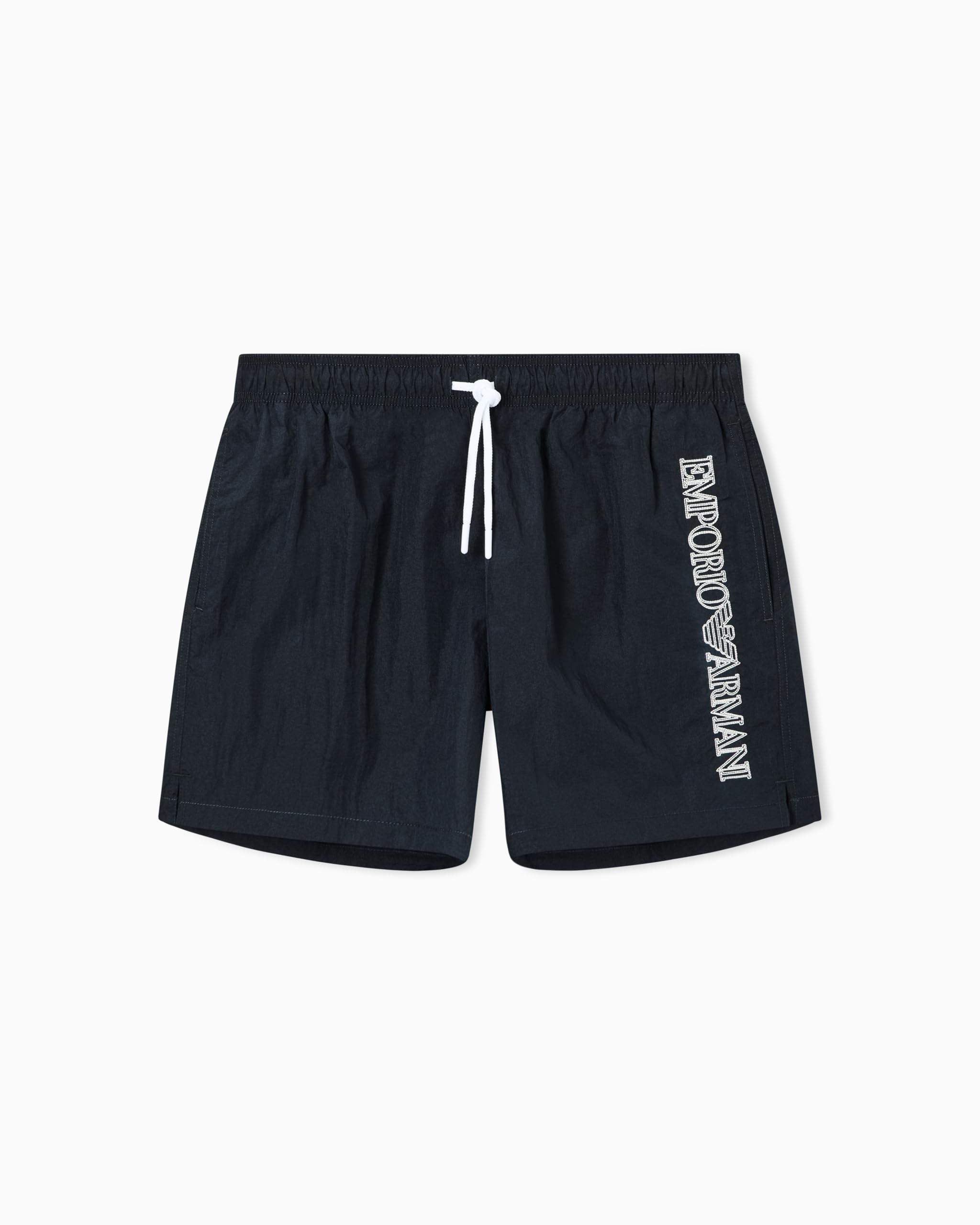 Emporio Armani Men's Boxer Beachwear Swimming Trunks - Armani Blue - M