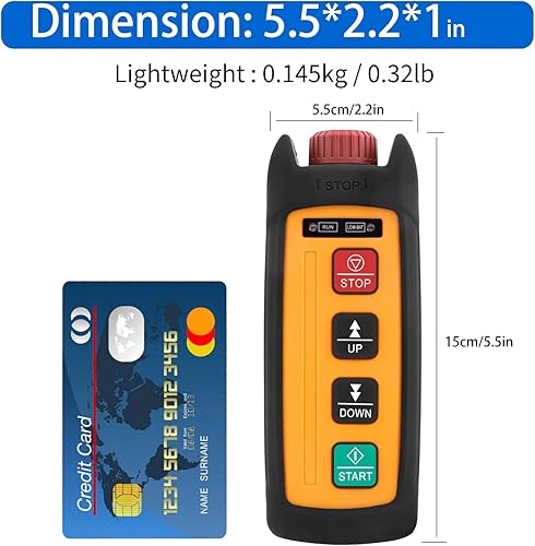 Miniatura 6 de Alzamiento de cadena eléctrico inalámbrico Grúa aérea Control remoto de 2 canales Mini 110V Industrial Winch Lift Radio Crane Controller Transmisor