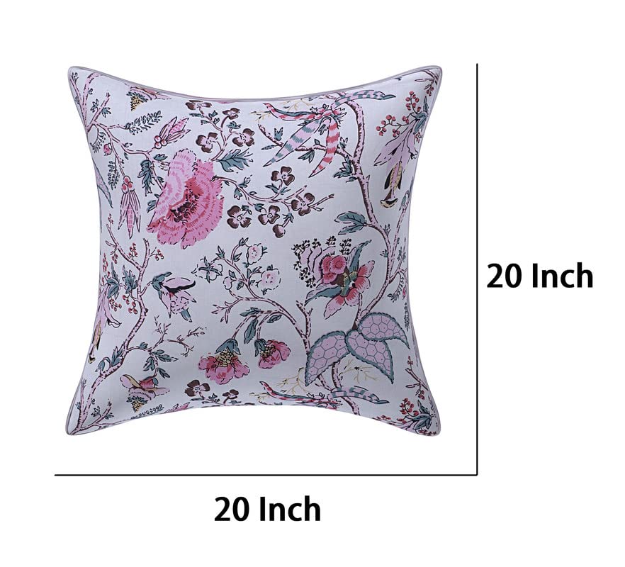 Image of Texstylers Pure Cotton Reversible Jaipuri Print 20x20 Inch Cushion Covers,04
