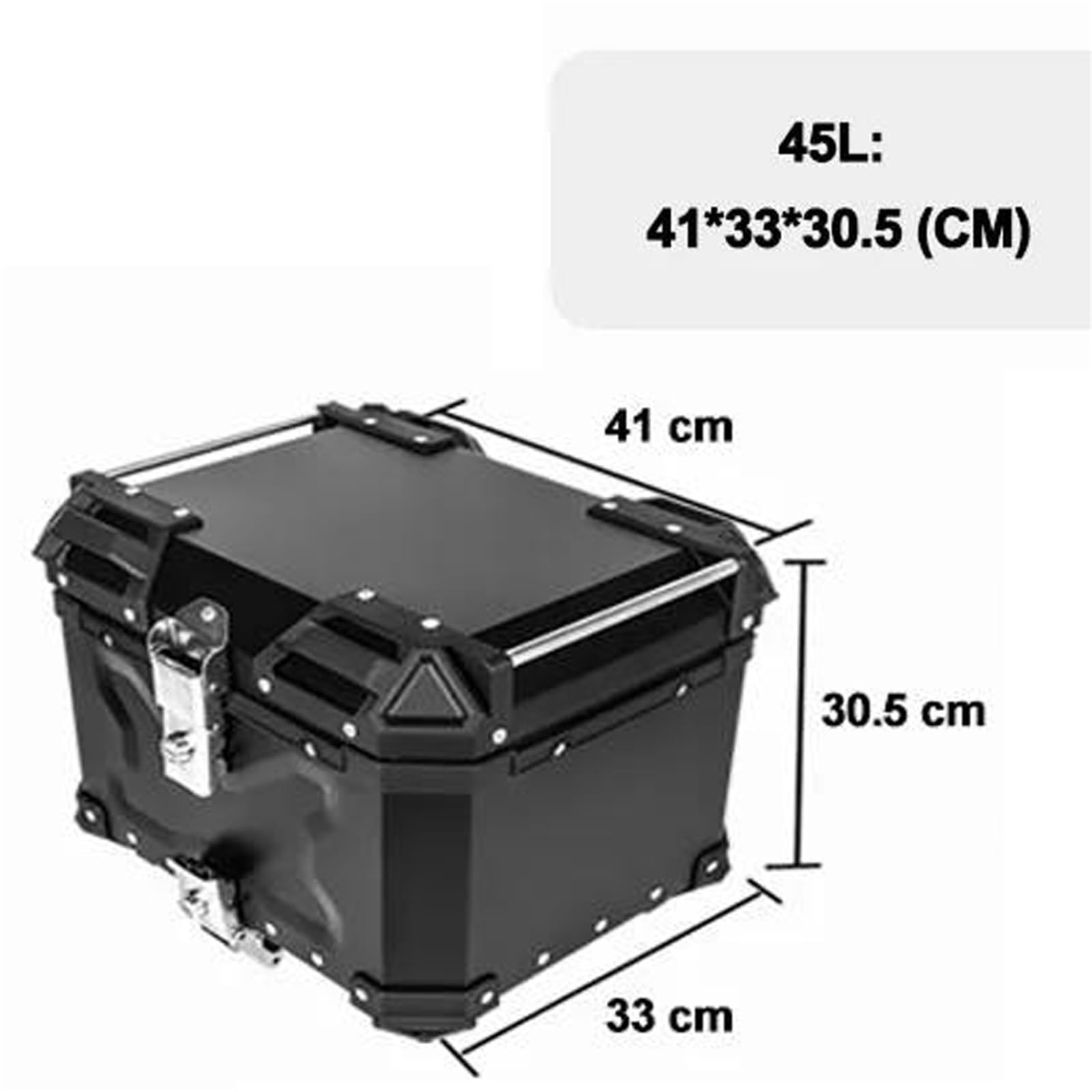 Caja de Almacenamiento Baúl Trasero para Motocicleta 45 Y 55 litros, para Almacenamiento, para Viaje, Accesorios para Honda XADV750 CB400X CB500X para Suzuki V-Strom 800DE DL250 DL650(Black-45L)
