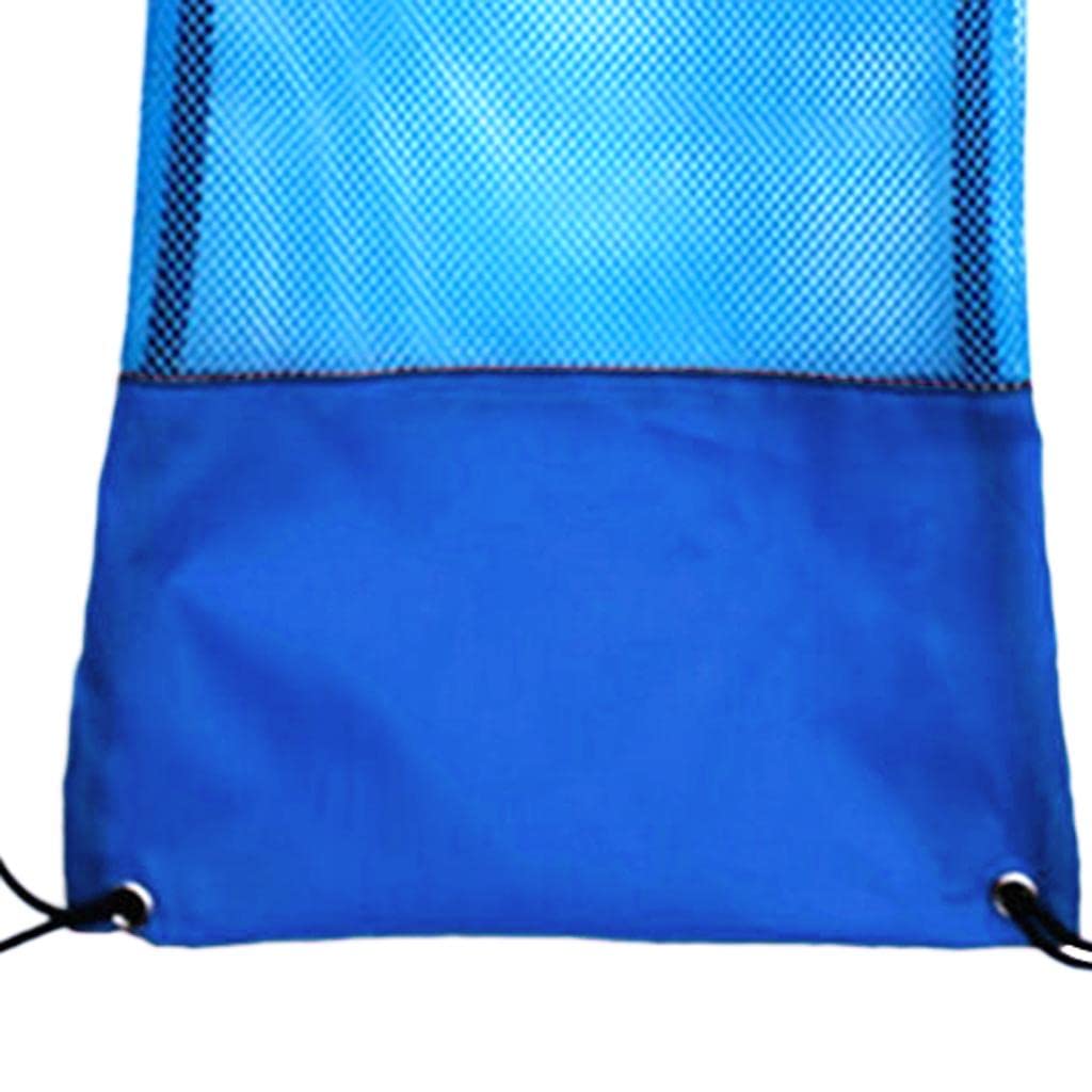 Mesh Drawstring Bag for Scuba Diving Snorkel Fins Goggles Mask M Blue-picture-43