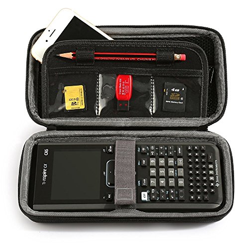 LuckyNV Portable Protective Box Case for Texas Instruments TI-Nspire CX/CAS Graphing Calculator & Mesh Pocket and Extra Room for Memory Card and Pen and Accessories