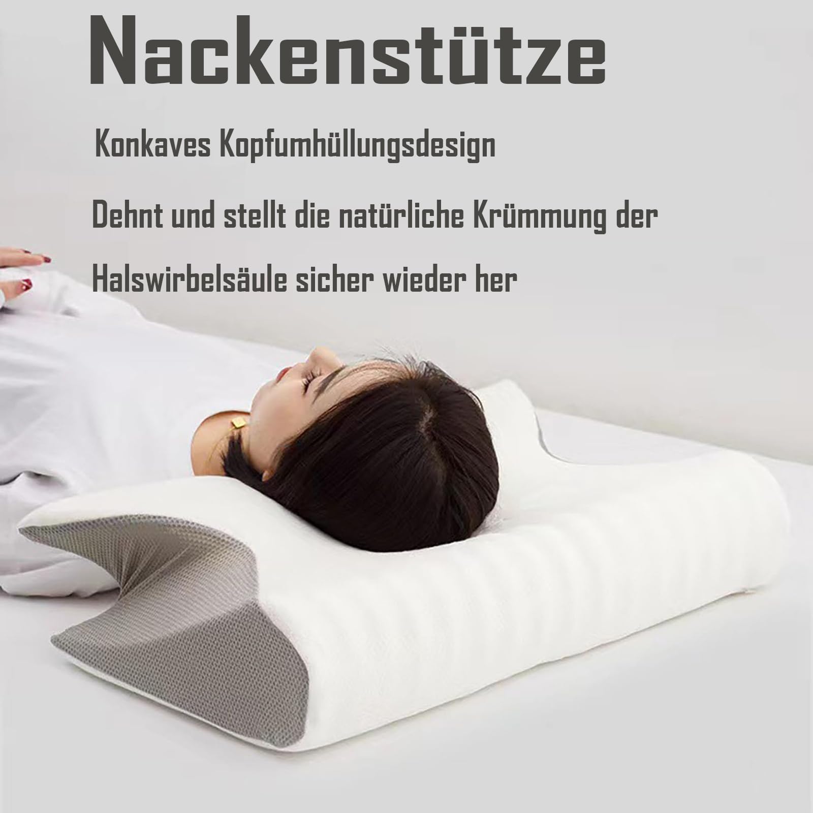 Die Erleichterung, Auf Die Sie Gewartet Haben, Kissen, Ergonomisches OrthopäDisches Kissen mit Konturierter UnterstüTzung füR Seiten, RüCken, und BauchschläFer (Weiß)