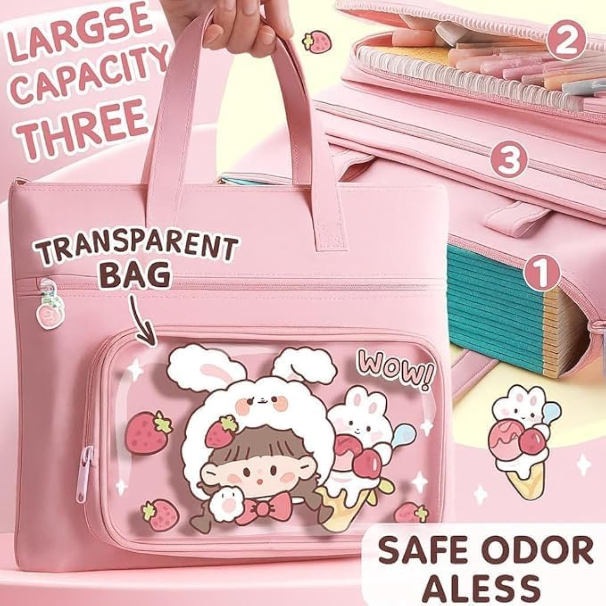 Kids Cartoon Space Travel Tote Bag