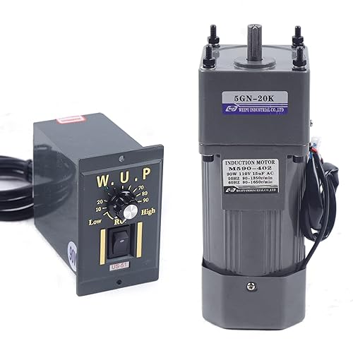 Motor de alto par de CA, motor de engranajes de 110 V 90 W CA y controlador eléctrico de reducción de velocidad variable 120 (20K) 67 RPM (90W 20K)