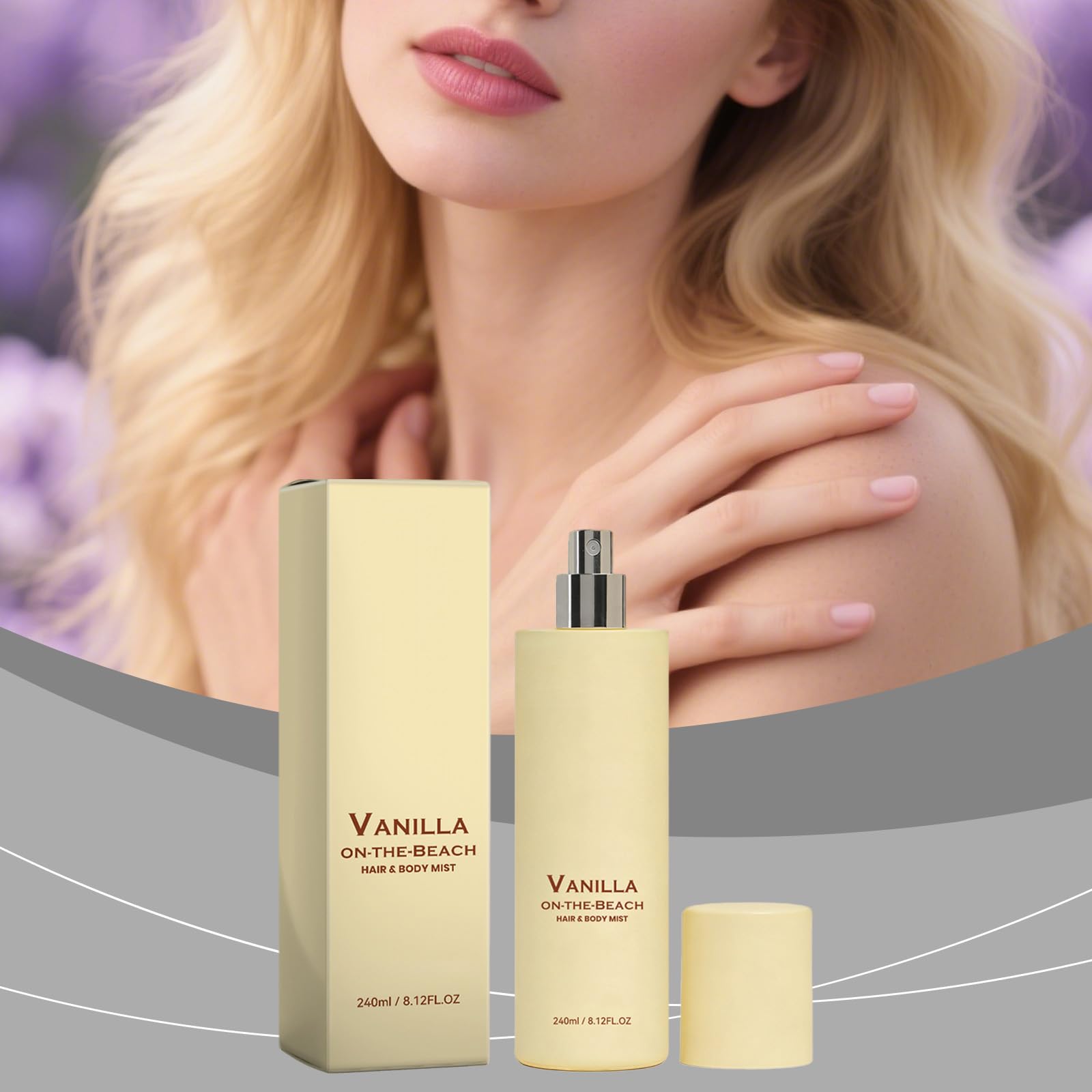 Vanilla Beach Haar- und Körperspray, Warmer Vanille-Kokos-Duft, Langanhaltender, frischer Duft, Leicht & Nicht klebrig für Haut & Haar, Vanilleparfüm für Damen und Herren (6PCS)