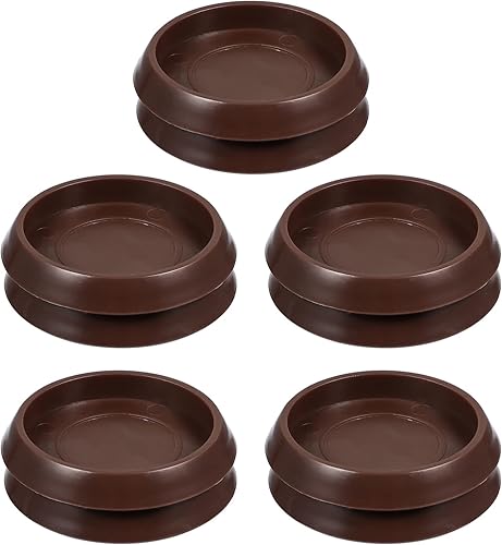Tofficu 10 piezas redondas para muebles con ruedas para muebles, posavasos antideslizantes para muebles, protectores de suelo para cama, sofá,