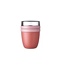 Mepal – Contenitore per il Pranzo Ellipse – Scoparti Separati per Yogurt e Muesli – Adatto per il Freezer, il Microonde e la Lavastoviglie – 500 ml + 200 ml – Vivid Mauve