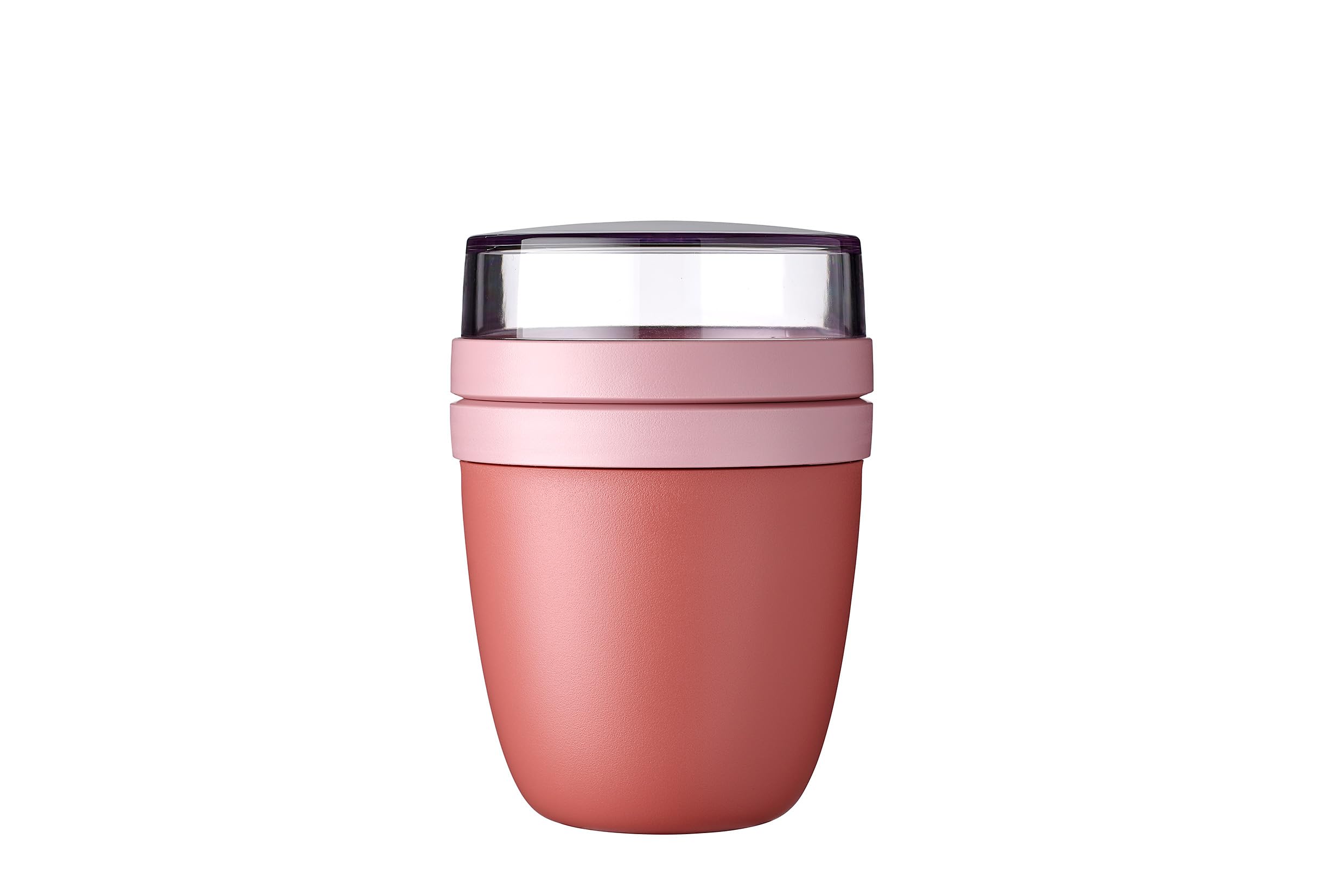 Mepal Müslibecher to go, praktischer Joghurtbecher to go - Unterteilung für Joghurt & Müsli - Geeignet für Gefrierschrank, Mikrowelle & Spülmaschine - 500 ml + 200 ml - Vivid Mauve