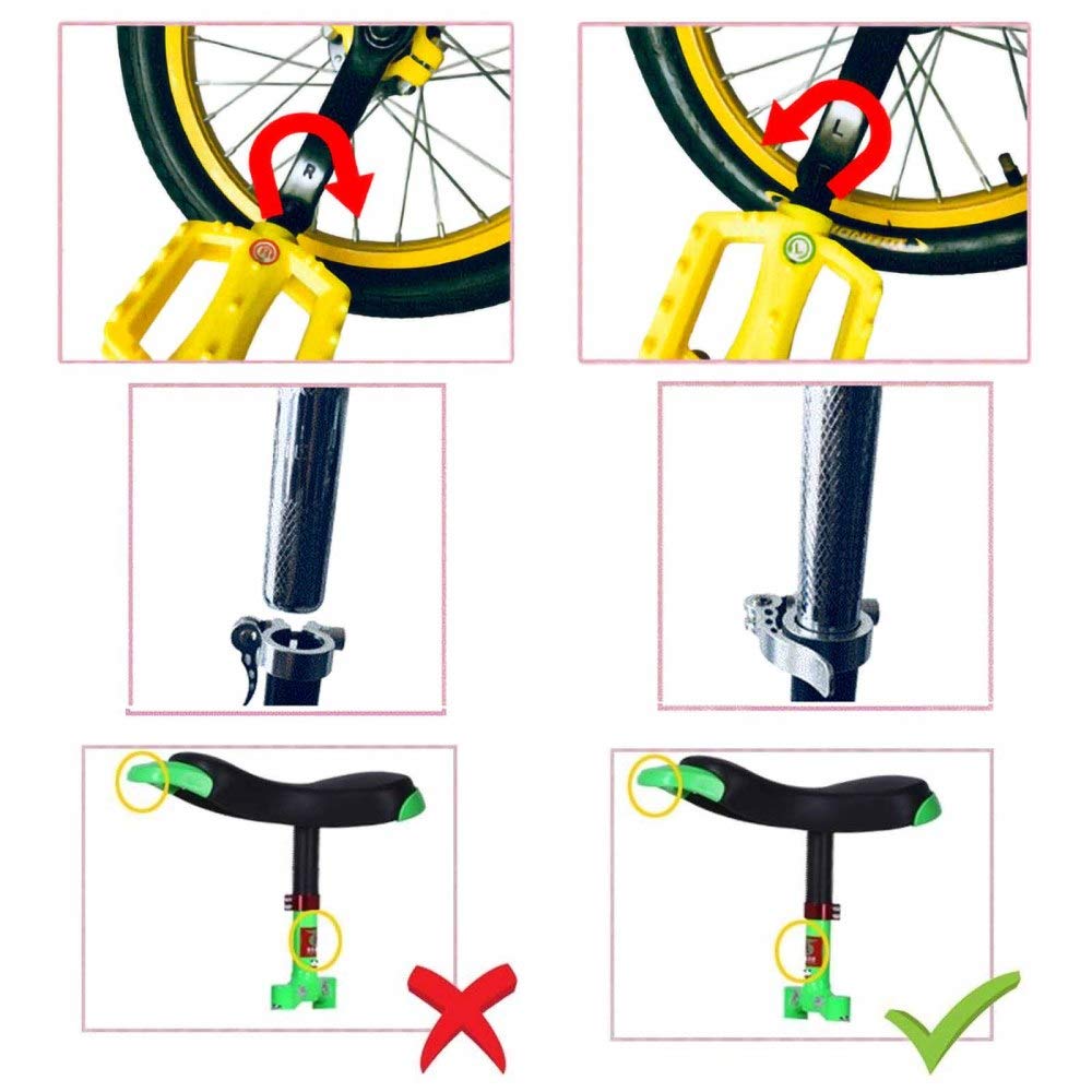 Einrad,Kinder Erwachsene AnfäNger Einstellbare Rutschfeste Balance Radfahren ÜBung Akrobatisches Fitnessrad Geeignete HöHe 140 bis 150 CM / 18 Zoll/Blau