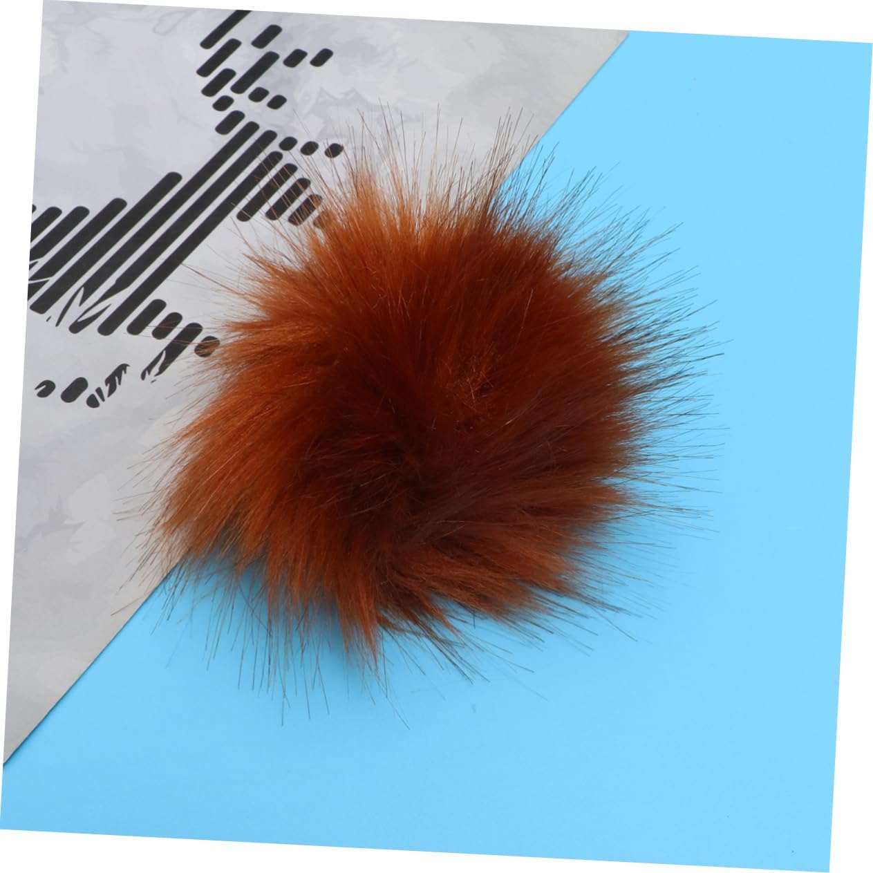 Cabilock 30Pcs Fluffy Simulated Fur Pom Poms with Rubber Bands for DIY Crafts Key Chains and Backpack Pendants for Projects and Creative Decorations