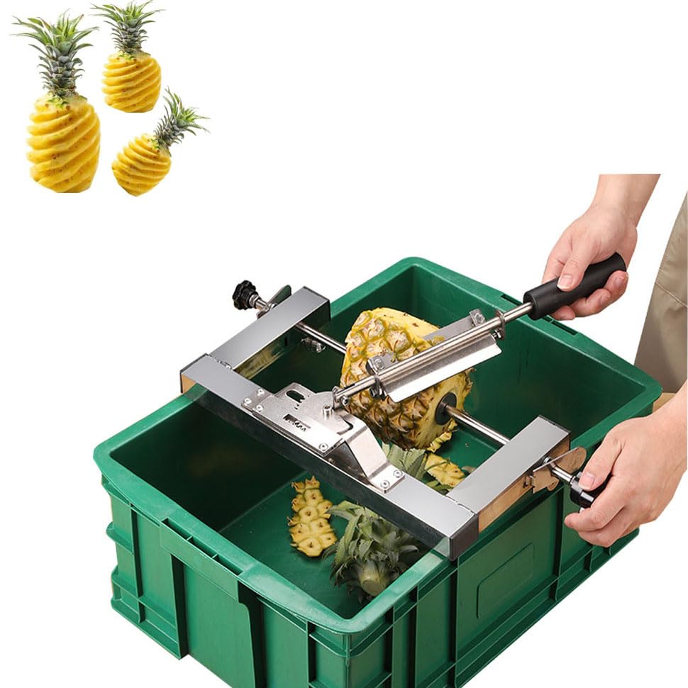 Pelapatate commerciale dell'ananas con il dispositivo di rimozione dell'occhiello, strumento regolabile dell'acciaio inossidabile per i supermercati