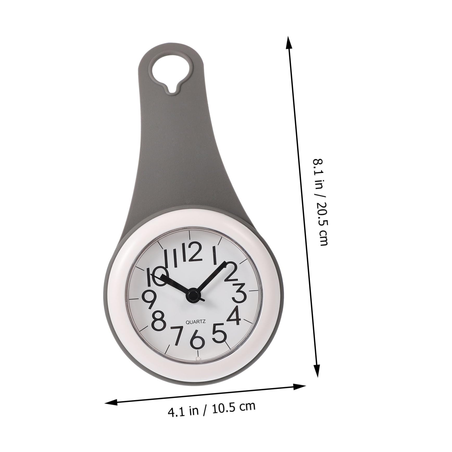 HOMOCONO 1pc Wall Clock for Bathroom Mute Cup Clock Numbers Easy to Read Shower for Use