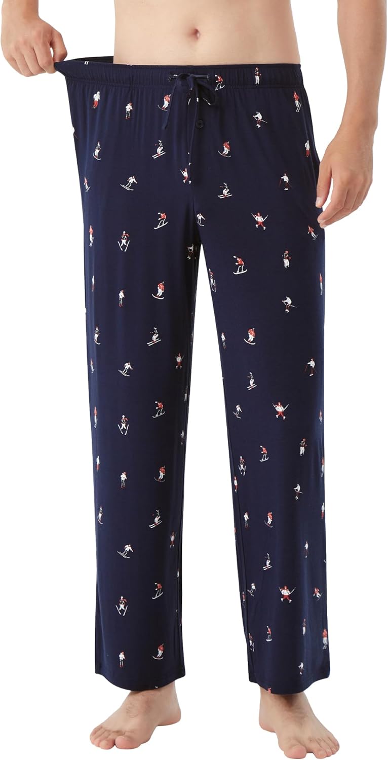 WiWi Viscose from Bamboo Mens Pajama Pants Soft Lounge Bottoms Sweatpants Sleep Pant Drawstring with Pockets S-XXL - Image 4