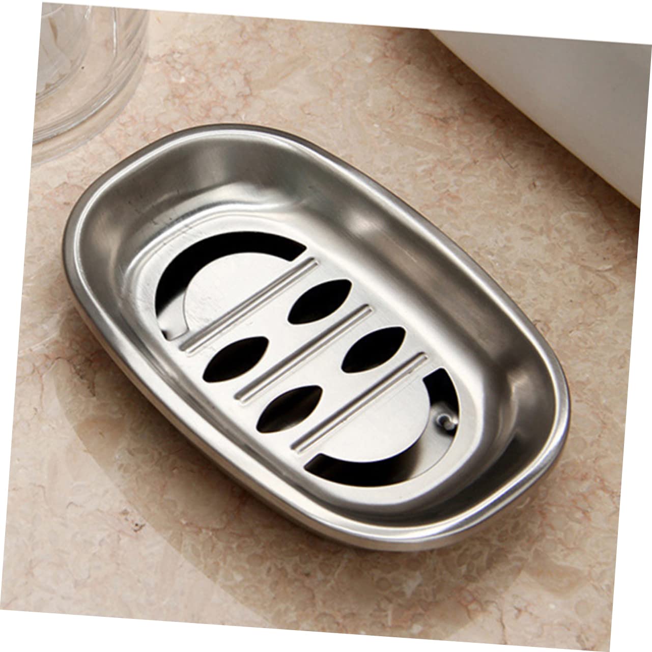 Ciieeo Jabonera de Acero Inoxidable de Doble Capa 3 Unidades con Drenaje para Baño Y Cocina.