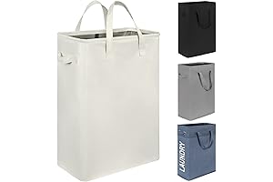 3 Sprouts Slim Laundry Hamper, Space-Saving, Foldable Laundry Basket