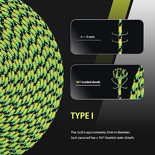 Abma Cord Paracord 100 lbs 2mm 100% Nylon 30M - Dragonfly, Multi Color-dragonfly, 30 Meters - Image 4