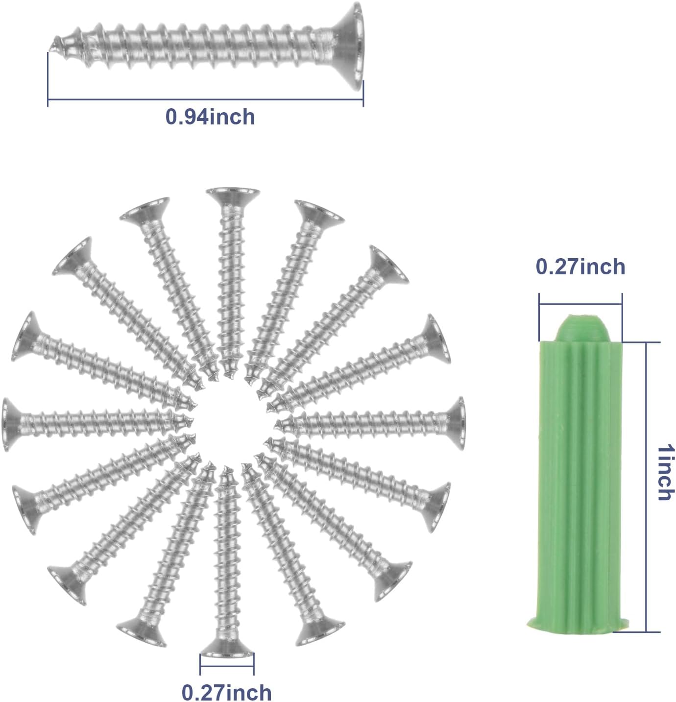 ABuff 12 Pack Stainless Steel Closet Rod Bracket 1-1/2" Diameter Heavy Duty Closet Rod Support U Shaped Closet Pole Sockets Opening Flange Rod Bracket for Closet, Shower Curtain