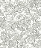 Chesapeake Grey Spinney Toile Wallpaper, 3115-12541