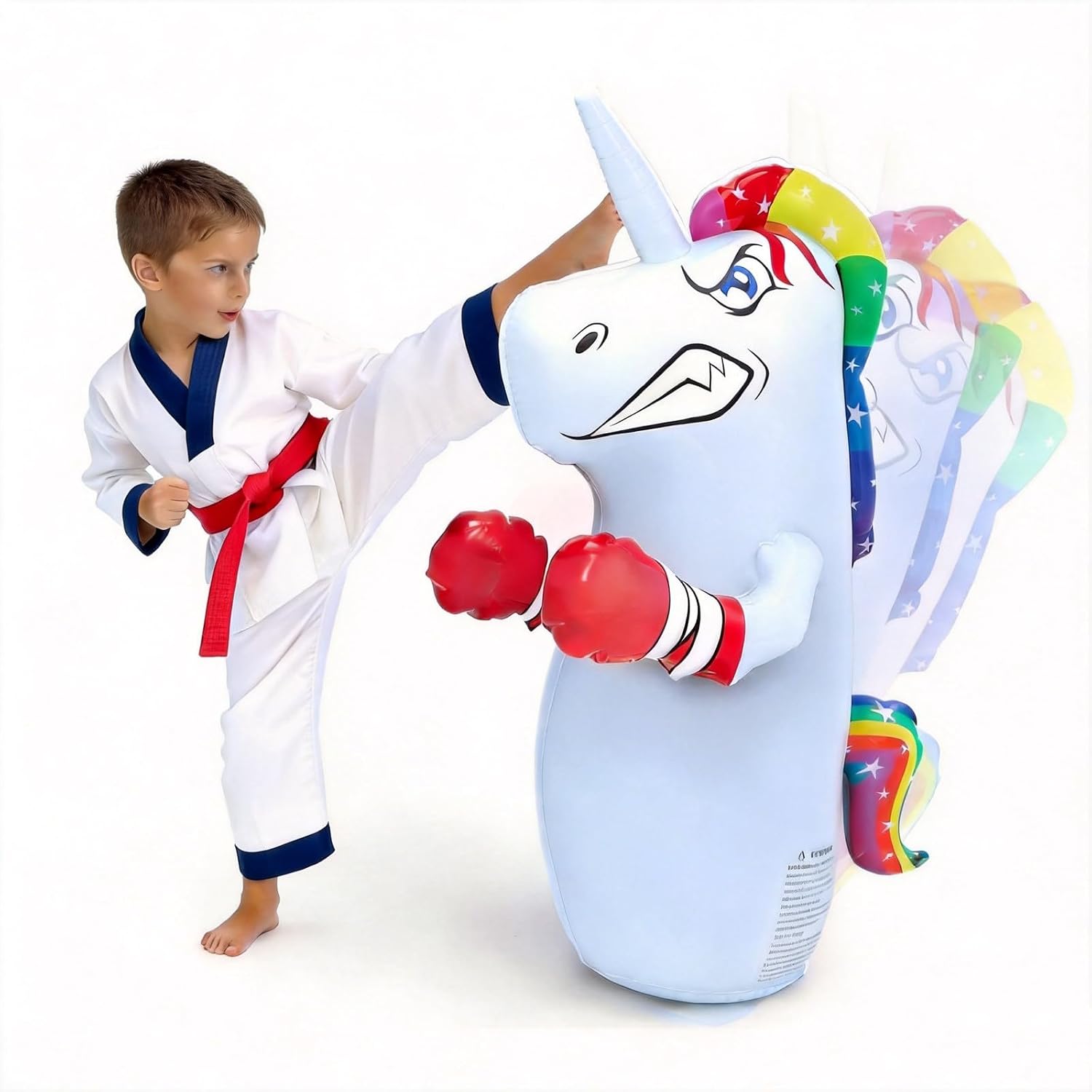 Inflatable Punching Bag for Kids - Unicorn & Dinosaur Bop Bag Toys Gifts for Boys and Girls,Premium 47 Inches Blow Up Bopper with Bounce-Back Action