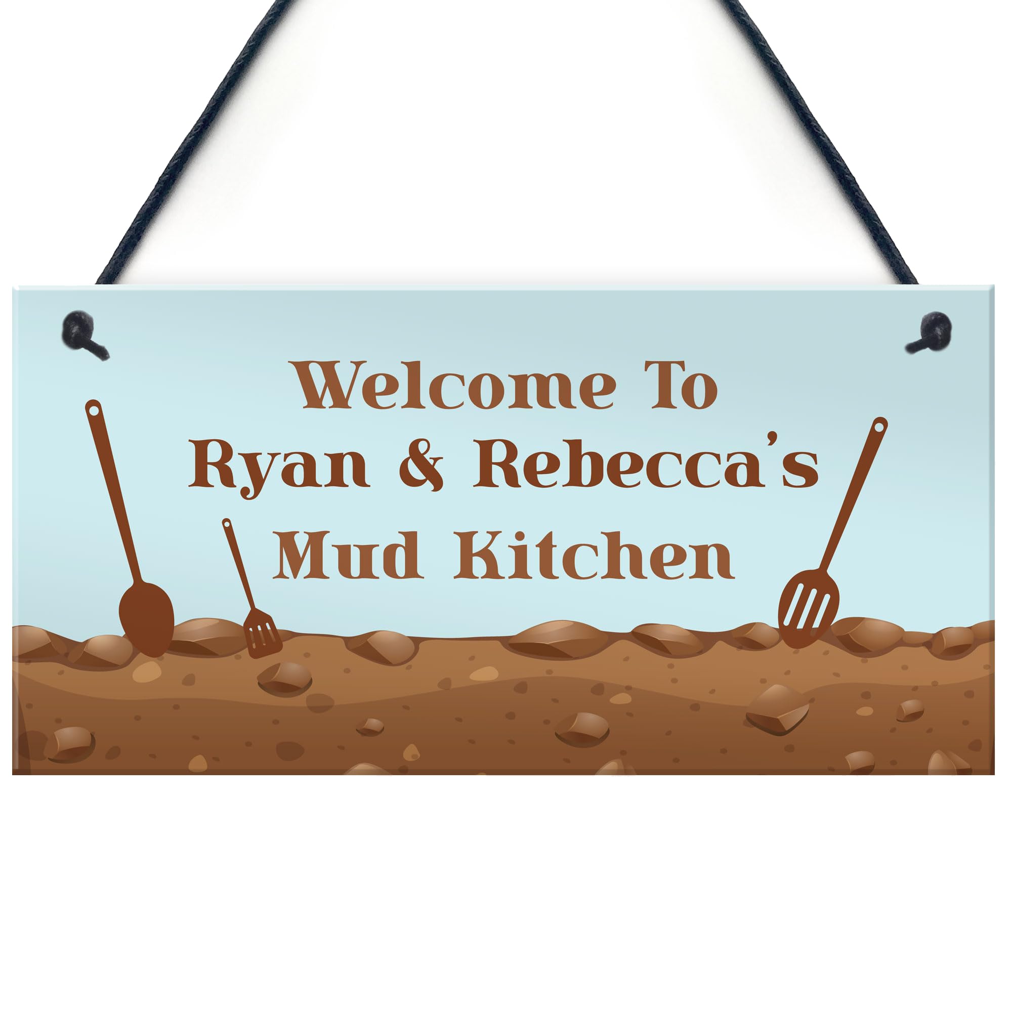 PERSONALISED Any Name's Mud Kitchen Sign For Garden Shed Summerhouse