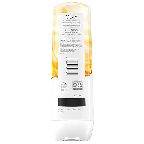 Miniatura 9 de Olay Indulgent Moisture Gel de baño para mujer, impregnado con vitamina B3, notas de mantequilla de mango y aroma a orquídea vainilla, 20 onzas