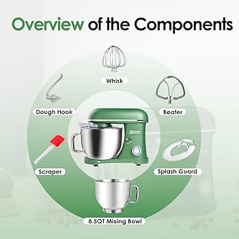 モダニストキュイジーヌ Amazon.com: Kitchen in the box Stand Mixer, 900W 8.5QT