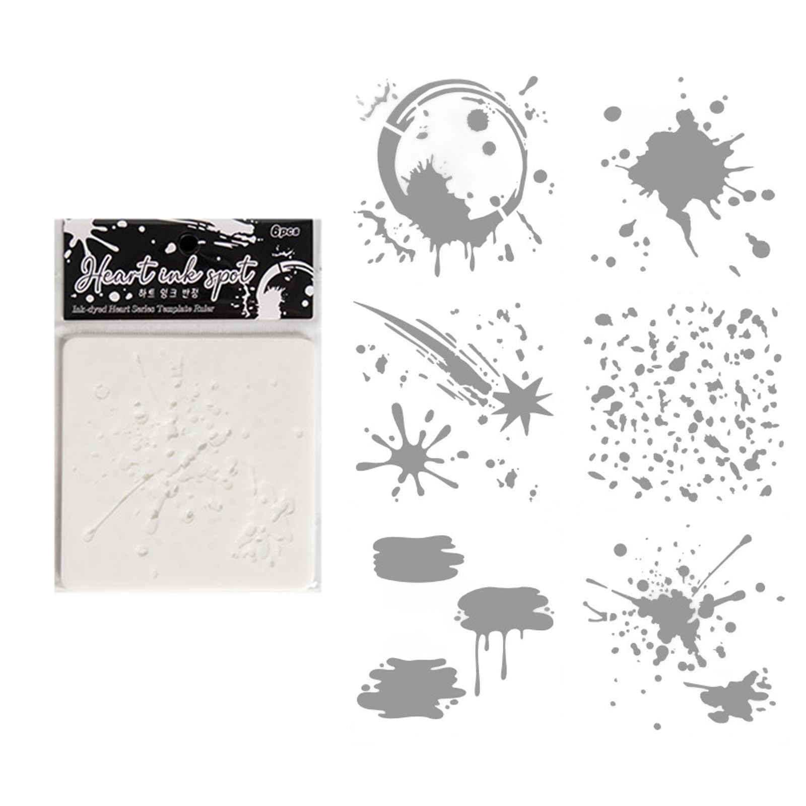 6 Pcs Heart Stencils for Creative Journaling & Decor, Art Templates for Adults and Kids Inks Dots Stencils