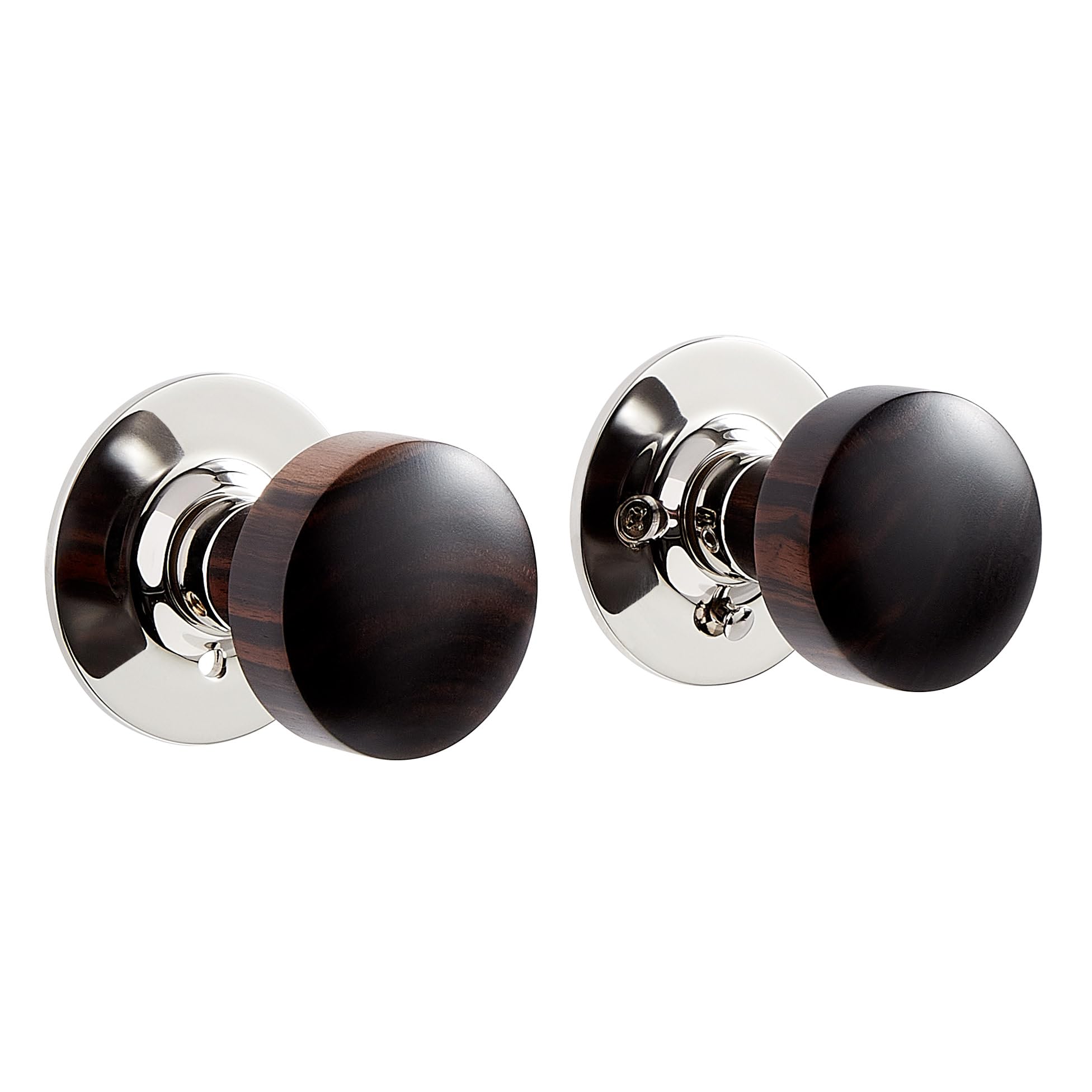 953904-238 Vanisa Privacy Door Knob Set with Round Rose - Polished Nickel