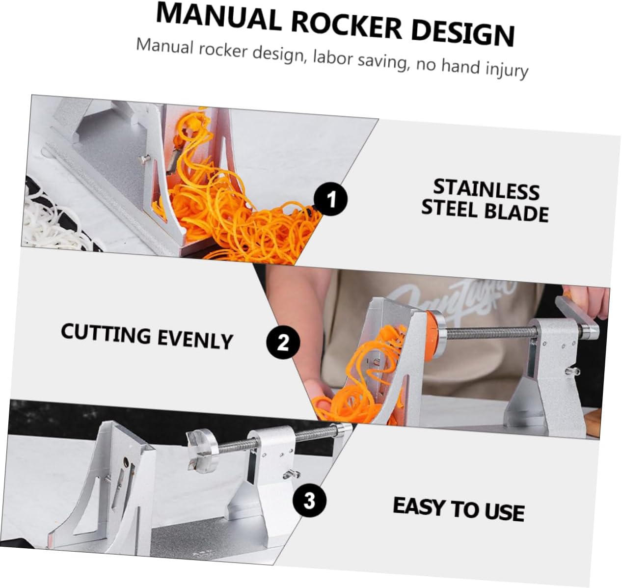ABOOFAN Aluminum Alloy Handheld Vegetable Grater and Slicer Manual Potato Cutting Tool for Kitchen