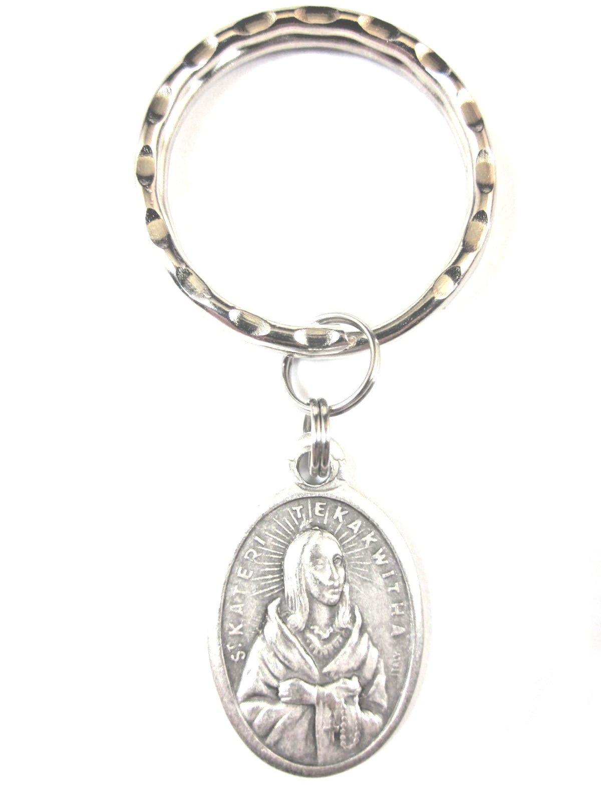 VPP St Kateri Tekakwitha Medal Italy Key Ring Gift Box Prayer Card