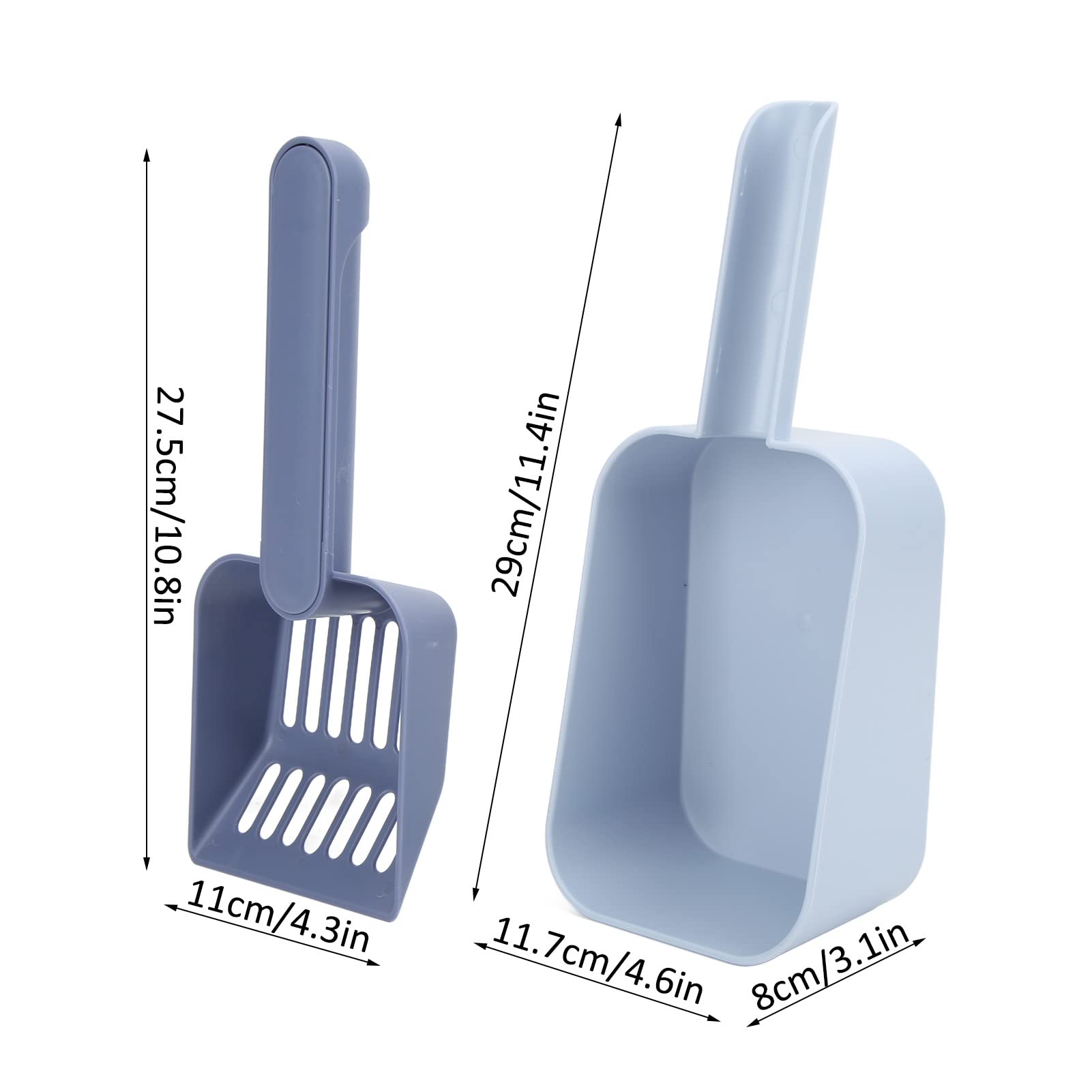 Pala per Lettiera per Gatti Lettiera per Cani e Gatti per Animali Paletta per Lettiera in Plastica per Gatti Domestici(Blu - In scatola)