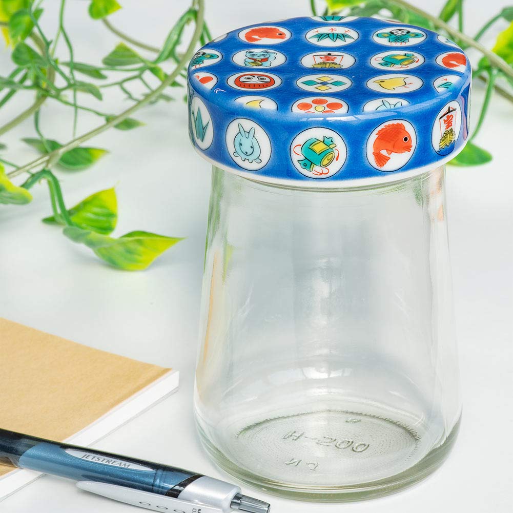 茶道具　九谷焼盛蓋瓶 茶道具九谷焼盛蓋瓶