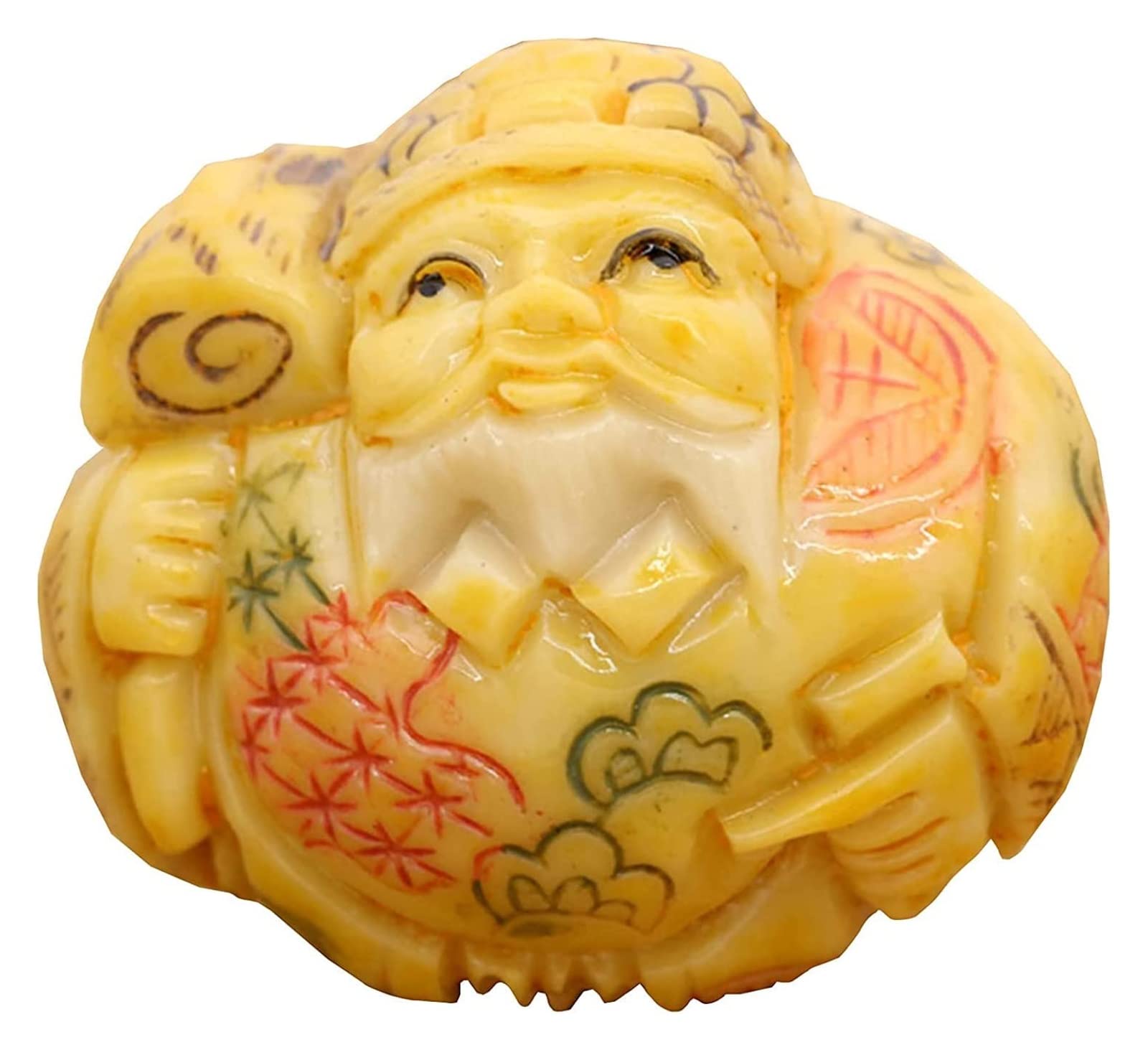 Dieu de la Richesse Feng Shui jaune : statuette décorative de table unique