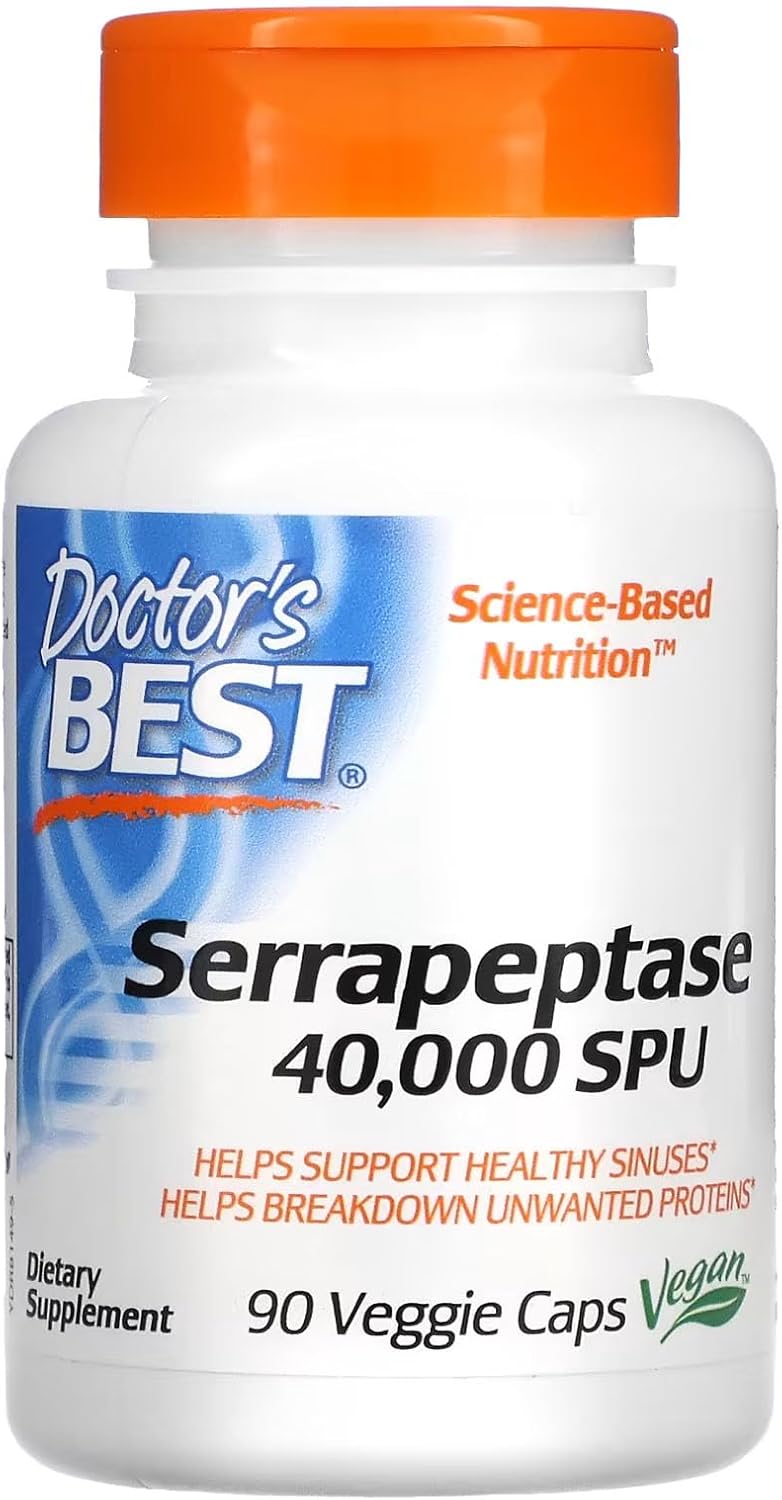 Doctors Best, Best Serrapeptase 40000 Units, 90 Count