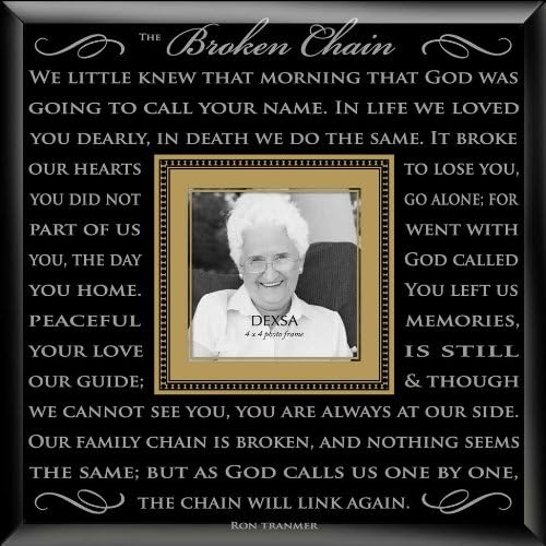 DEXSA Broken Chain Beveled Glass Photo Frame with Easel | Made in the USA