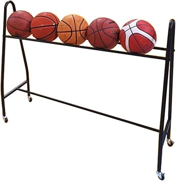 Three-Point Shooting Game, Basketball Rack Cart on Wheel for 3-Point Shooting, Inclined Frame Angle Balls Storage Holder, for Outdoor Garage School Training