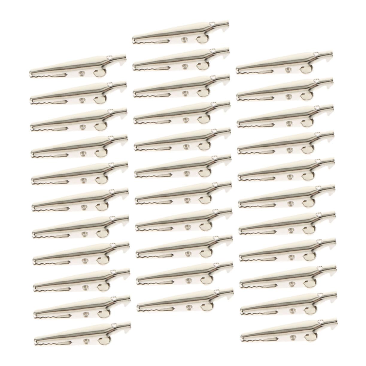 GRIRIW 100pcs Alligator Clip Alligator Clamp Power Tools Plated Crocodile Clamps Electrical Spring Clamp Simple Alligator Test Clip Mini Clamps Cable Clip Electrical Line Clip Iron Silver