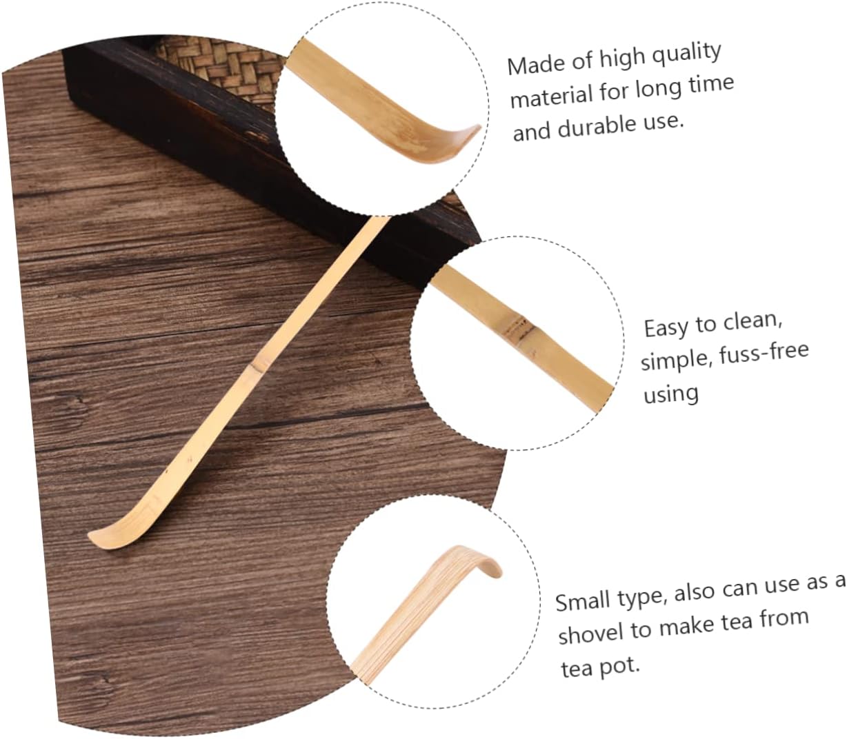 2 Pcs Matcha Tea Scoop Lightweight Tea Leaf Spoon Utensil for Home Office Portable and Natural