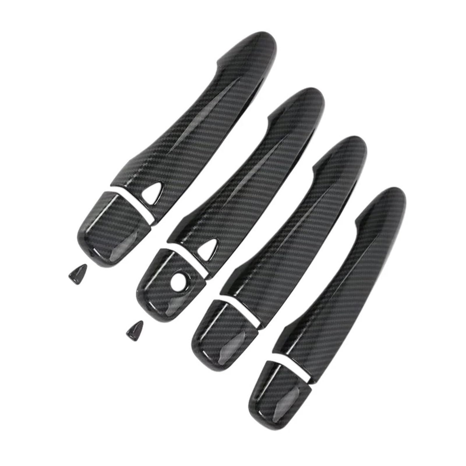 MTVTFECEWG 10Pcs/Set Exterior Door Handle for Nissan for Navara NP300 2017 2018 2019 (Carbon Fiber Texture)