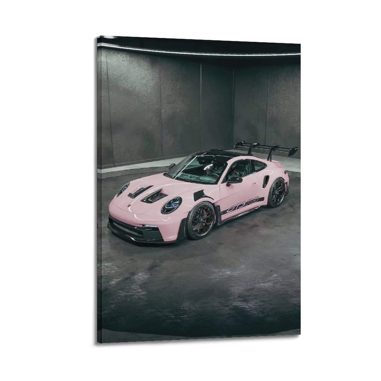 LADV 911 GT3 RS Pink Sports Racing Car Decorative Painting Canvas Wall Artworks Picture 08x12inch(20x30cm)