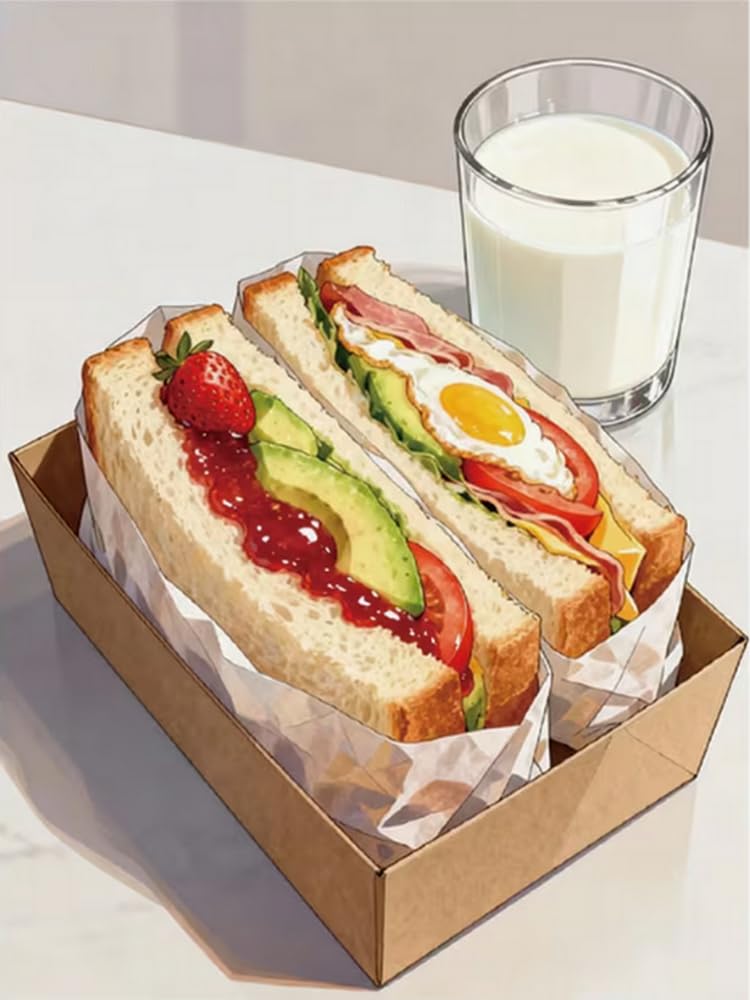 Brennora Stamped Cross Stitch Kits for Adults Milk Bread 11CT Counted Cross-Stitch Embroidery Patterns Beginners Home Decor 16x20 inch